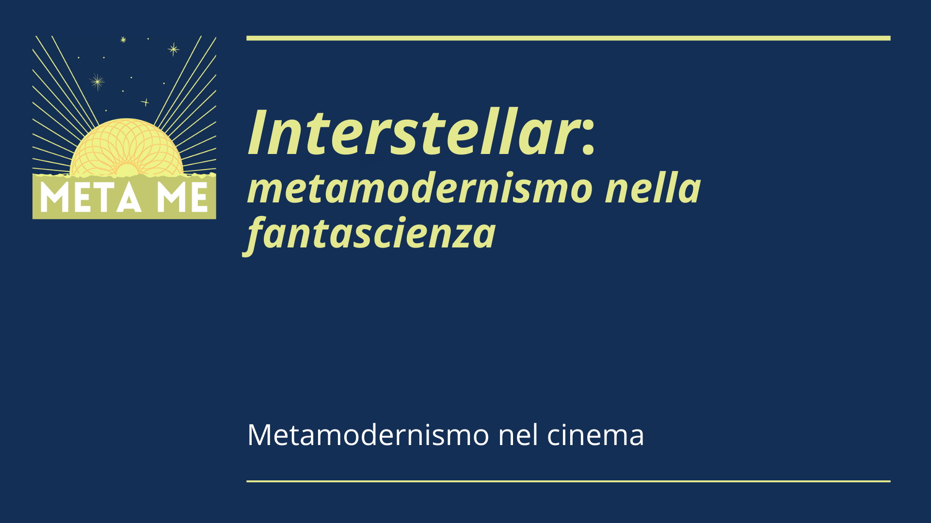 Metamodernismo nel cinema 3: metamodernismo nella fantascienza, Interstellar (2014)